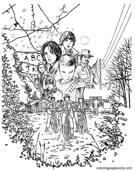 93 Stranger Things Coloring Pages